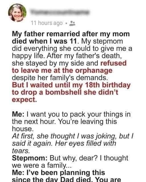 Surprises for My Stepmother for My 18th Birthday