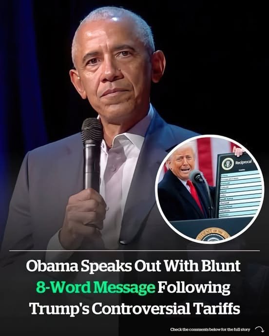Obama speaks out with blunt 8-word message following Trump’s controversial tariffs