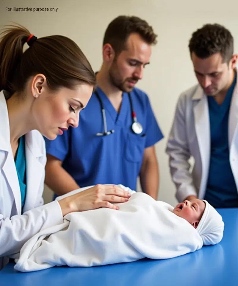 Doctors couldn’t take their eyes off the newborn, but a minute later they were faced with an unexpected moment that left everyone present with goosebumps.