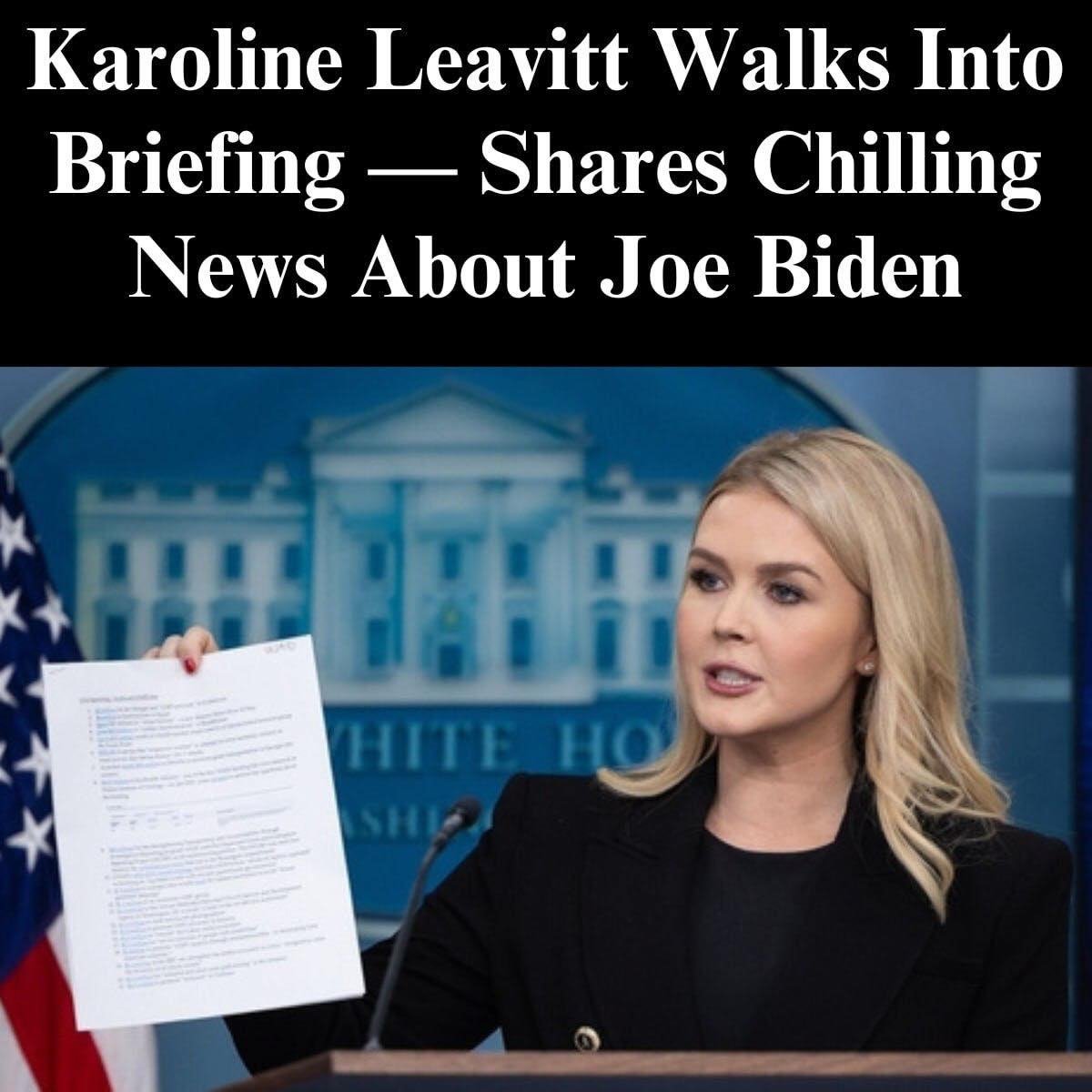 Leavitt Tells Reporters Trump Has Been Much More Accessible Than Biden