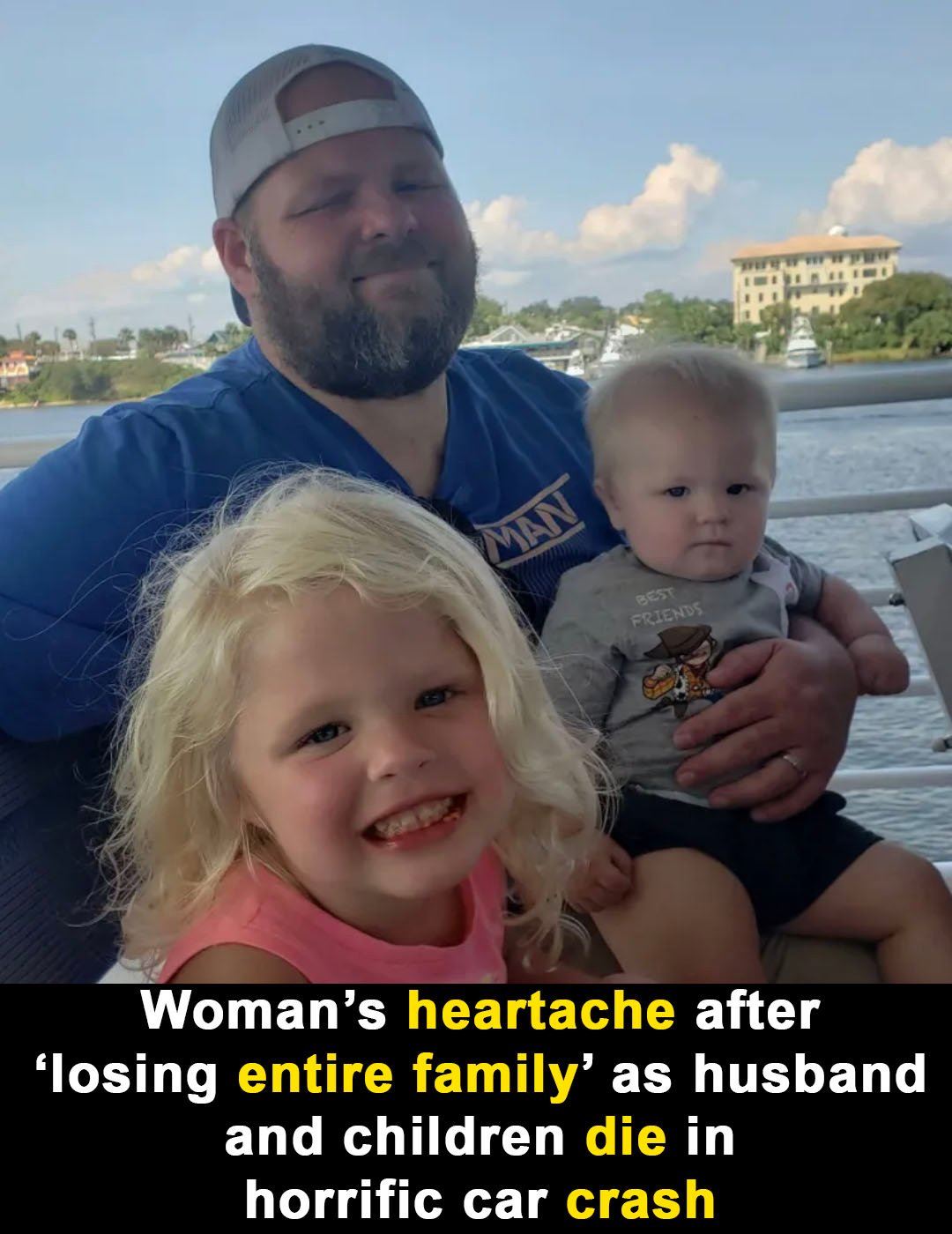 Texas crash kills father and young children, leaving grieving mother