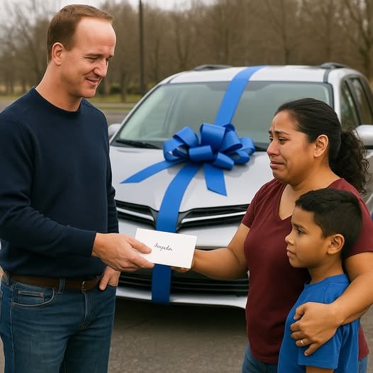 She Walked Two Miles Every Day So Her Son Could Get to Football Practice. Peyton Manning Found Out — and Bought Her a Minivan.
