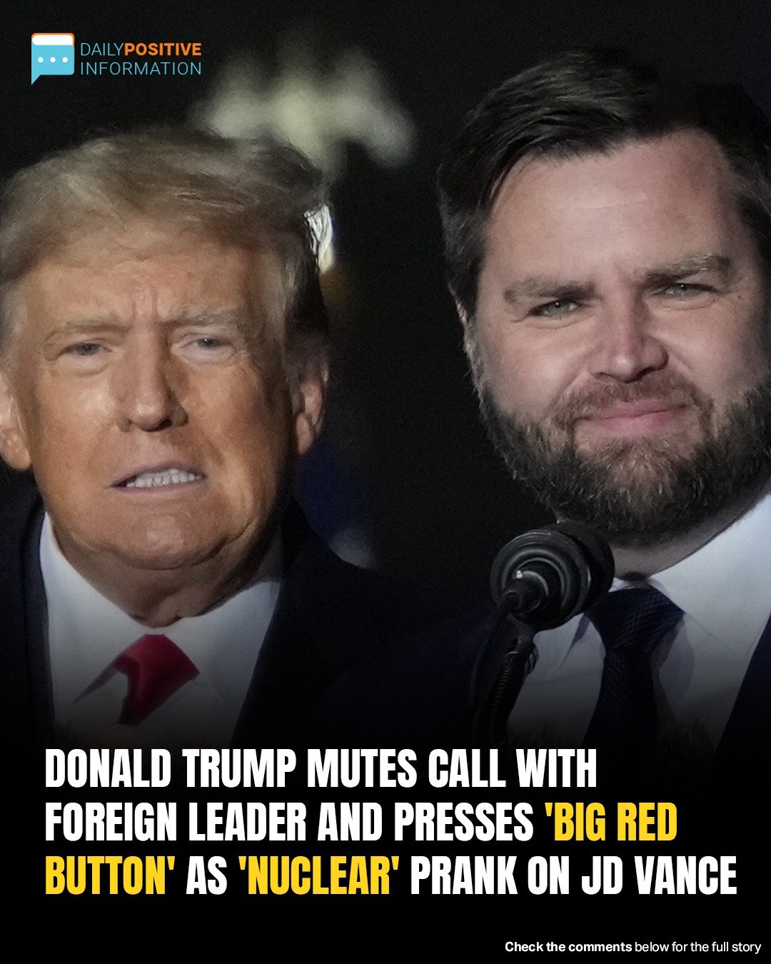 Donald Trump Silences Foreign Leader Mid-Call, Jokes “Big Red Button” On JD Vance