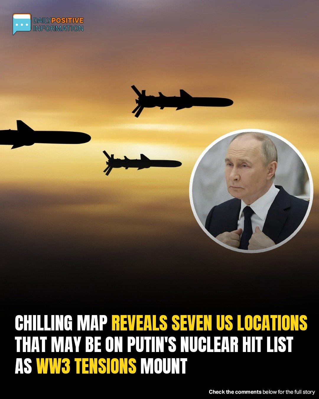 Leaked Russian Map Pinpoints Seven U.S. Strategic Sites That Could Be First Hit In Nuclear War