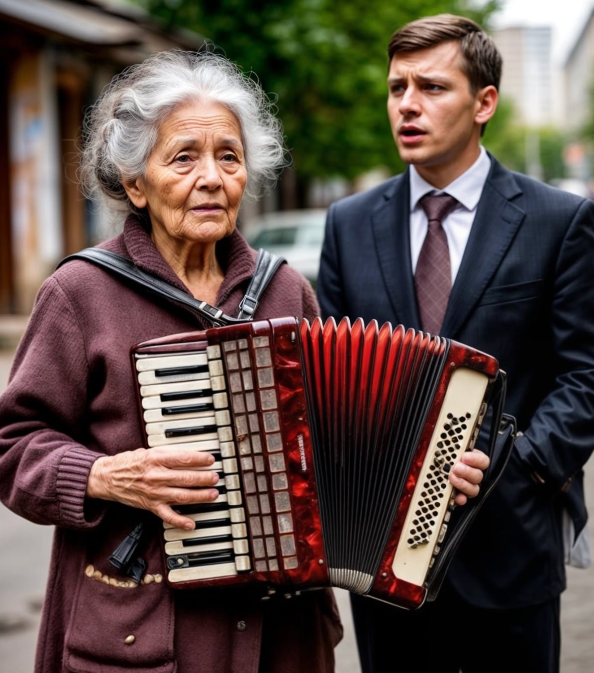 When the old grandmother STARTED SINGING, Ivan FROZE, recalling the voice of his mother who had disappeared 45 years ago.