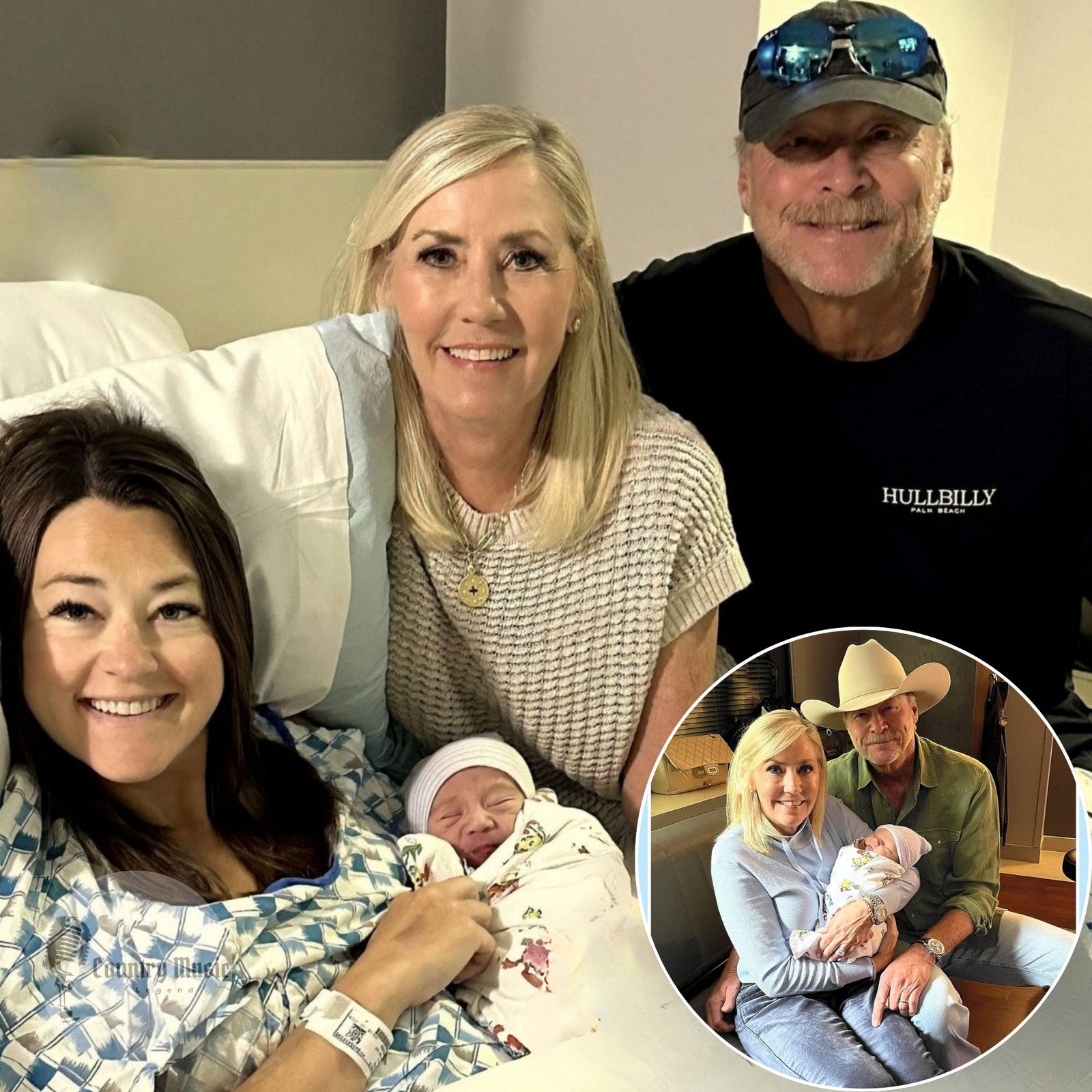 Country music fans are in a tizzy after a candid photo of Alan Jackson surfaced, not on stage, not in a recording studio, but as a proud grandfather holding his newborn grandchild. What started as a simple family moment turned into a viral sensation, as fans pondered how “Little Bitty” now has a whole new meaning. Jackson hasn’t commented publicly, but sources say the photo has gone viral