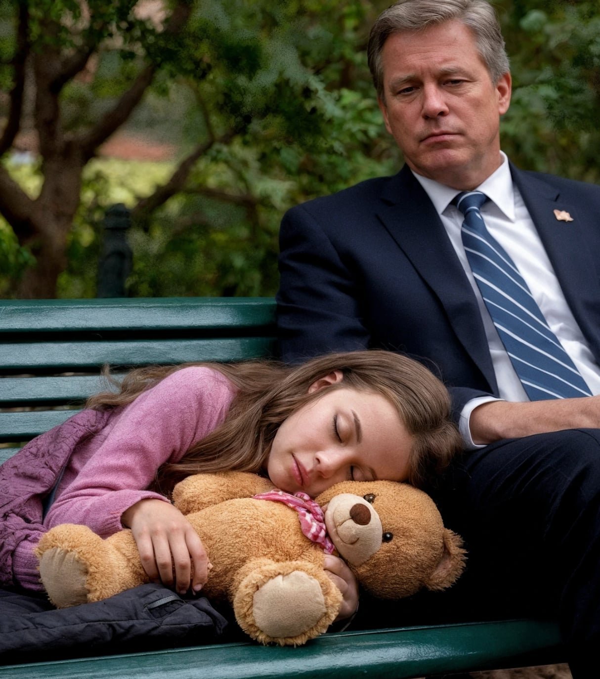 Poor girl sleeps every night on a bench. A rich man finds out the reason and can’t hold back his tears!