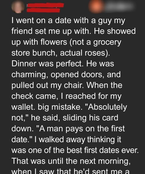 My Date Insisted on Paying the Bill – I Wish I Hadn’t Let Him