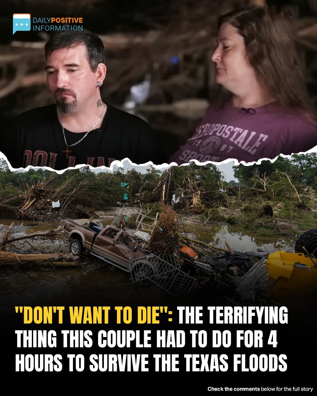Texas Flood Horror: Couple Watches Home Disappear While Gripping Onto Post