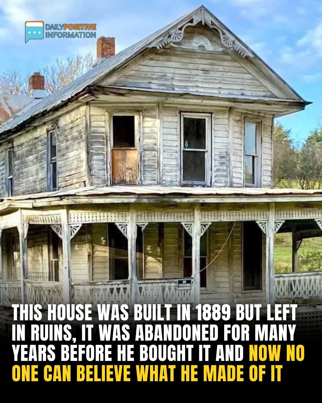 This house looked like it was about to fall into itself until one family stepped in