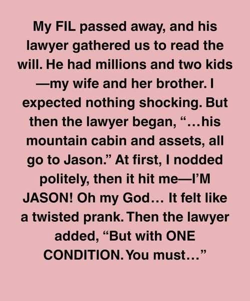 MY FATHER-IN-LAW LEFT ME EVERYTHING—BUT THERE WAS ONE CONDITION THAT CHANGED EVERYTHING