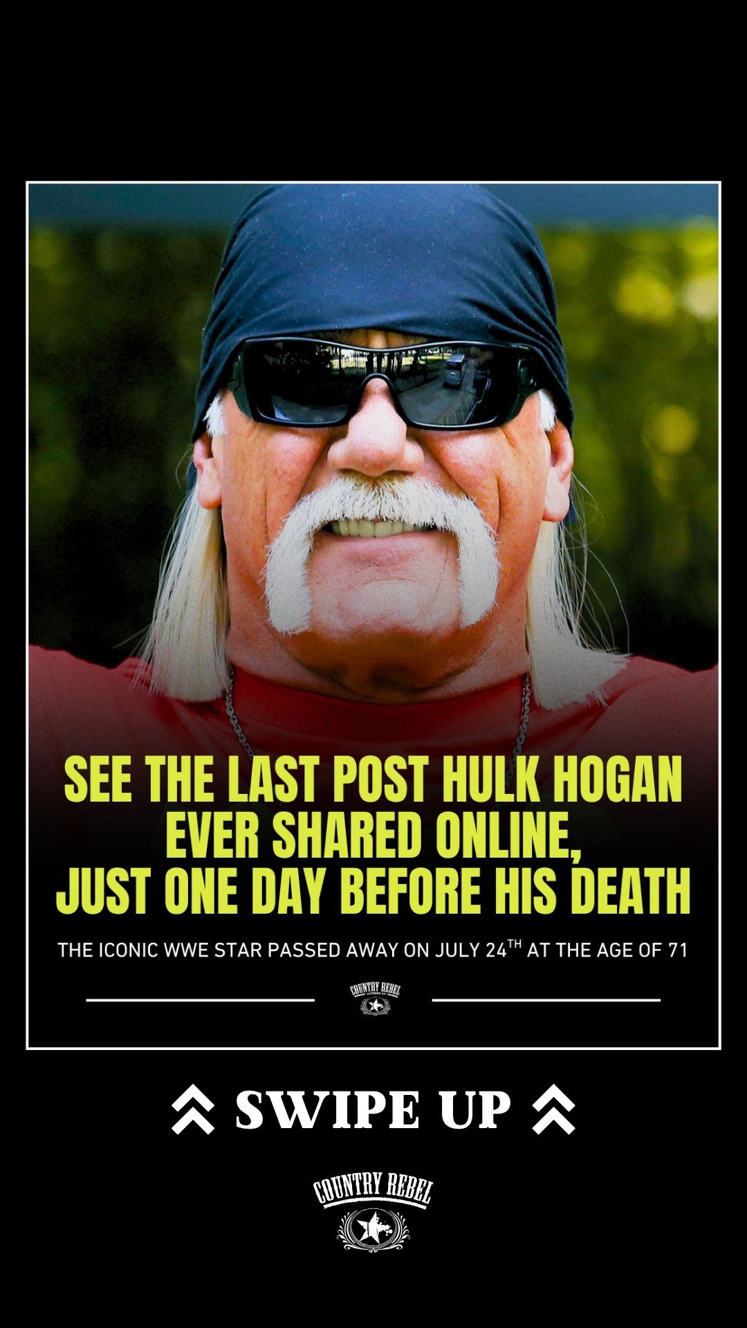 See The Last Post Hulk Hogan Shared Online, Just 1 Day Before His Death