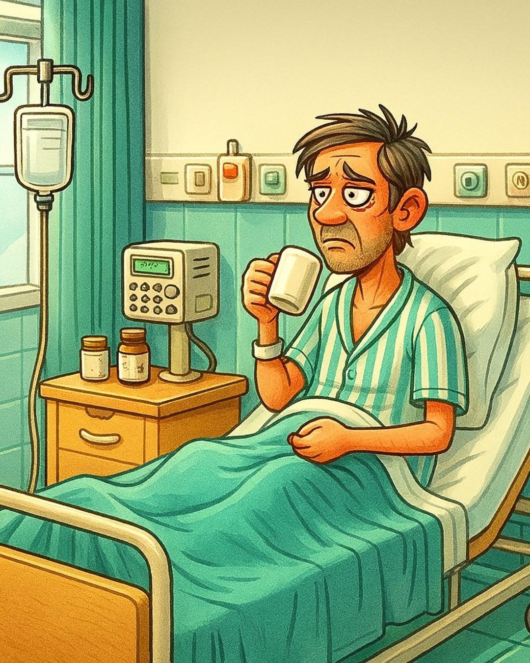 A very modest man was in the hospital undergoing a series of tests