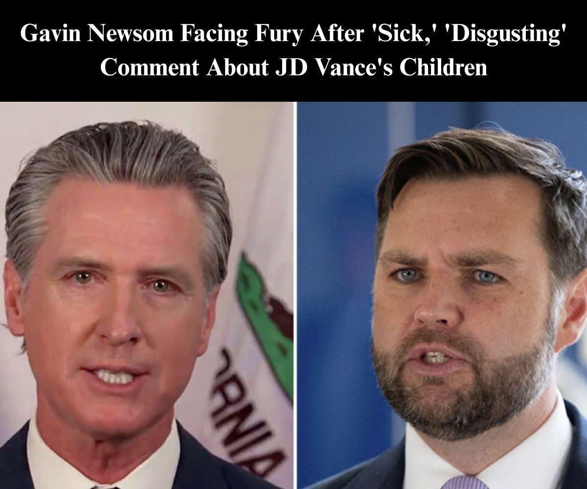 Gavin Newsom Faces Backlash Over Remarks About J.D. Vance’s Children During Disneyland Visit