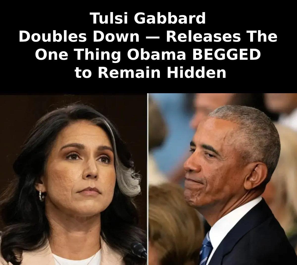 Tulsi Gabbard recently targeted Obama with a sh0cking accusation involving the DOJ.