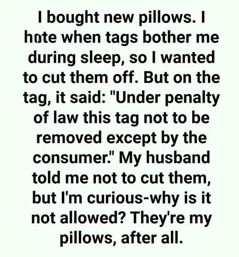 Is It Really Illegal to Cut Off That Pillow Tag?