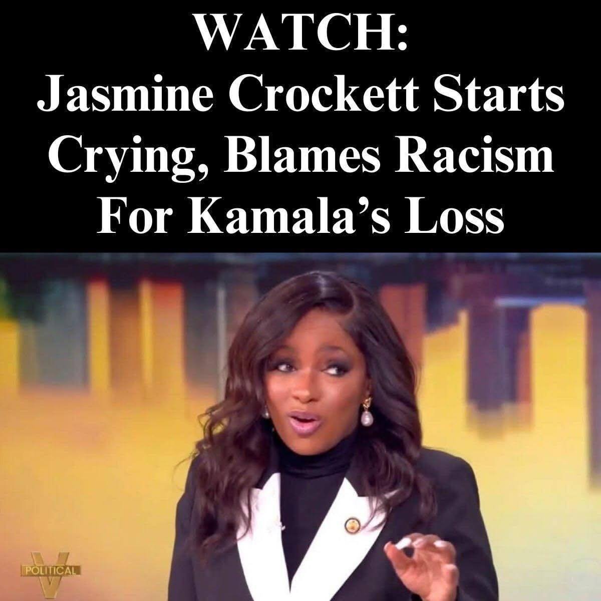 Starts Crying, Blames Racism For Kamala’s Loss