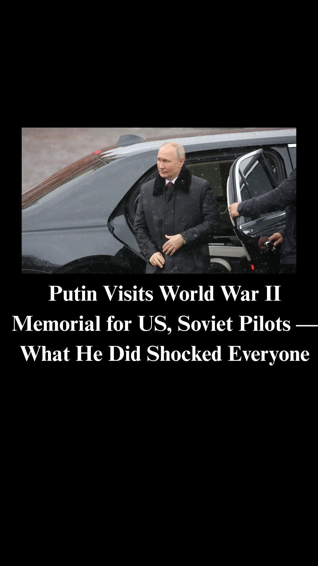 Putin Lays Flowers At Memorial For US, Soviet Pilots Before Trump Meeting