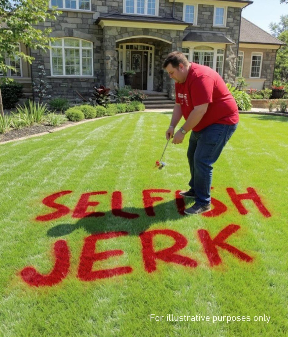 My Neighbor Spray-Painted “SELFISH JERK” on My Lawn — So I Gave Him a Wet Surprise He’ll Never Forget