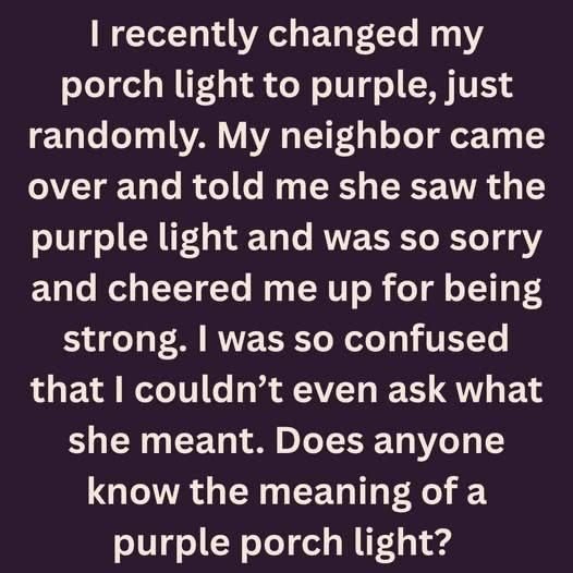 Why More Porch Lights Are Turning Purple — And What It Really Means