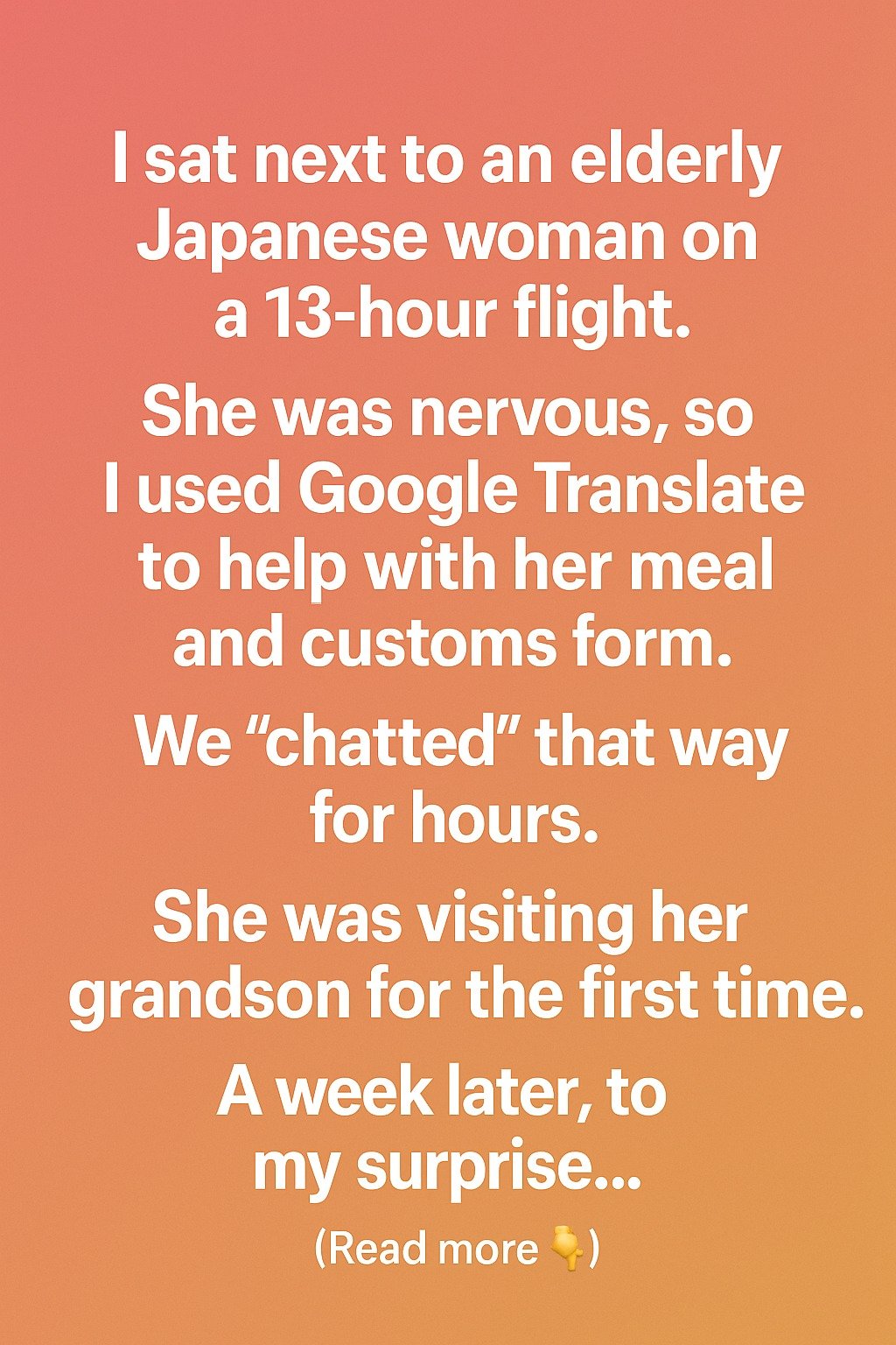 How a 13-Hour Flight Turned Into an Unexpected Friendship