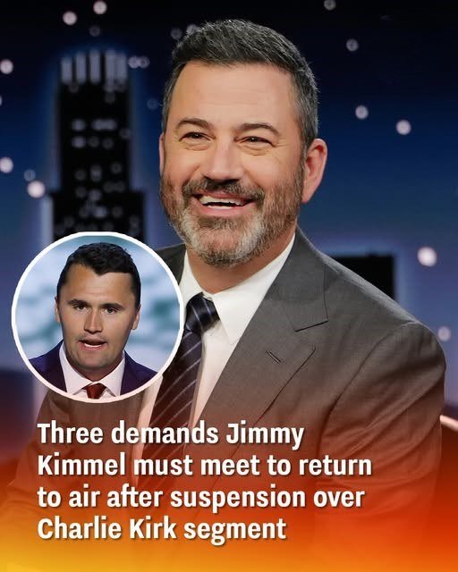 Three demands Jimmy Kimmel must meet to return to air after suspension over Charlie Kirk segment
