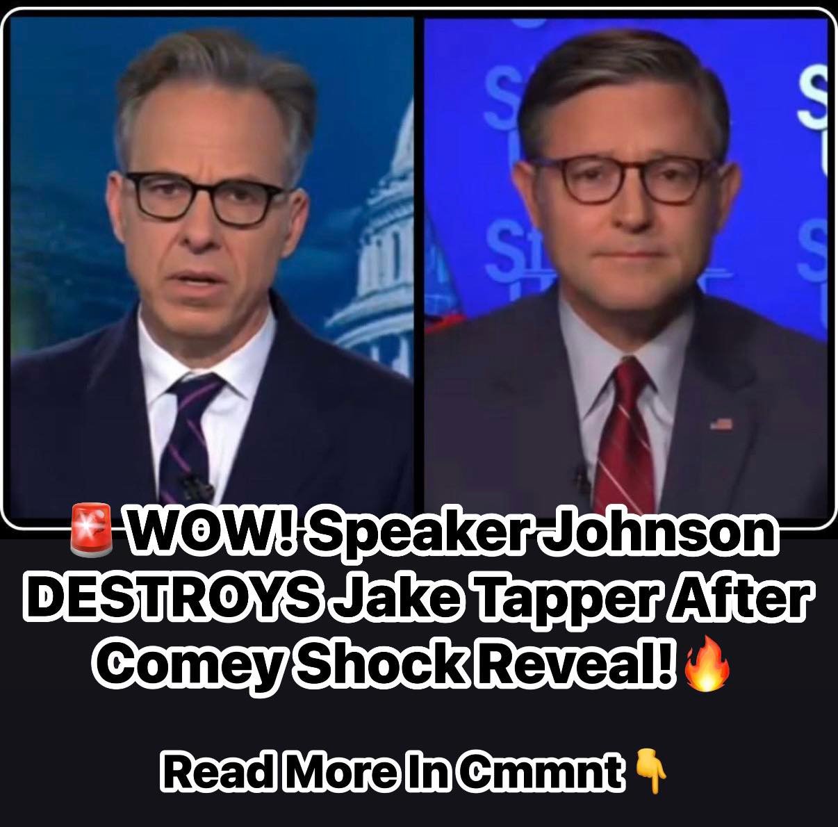 Mike Johnson Schools CNN’s Clueless Jake Tapper Over Comey Indictment