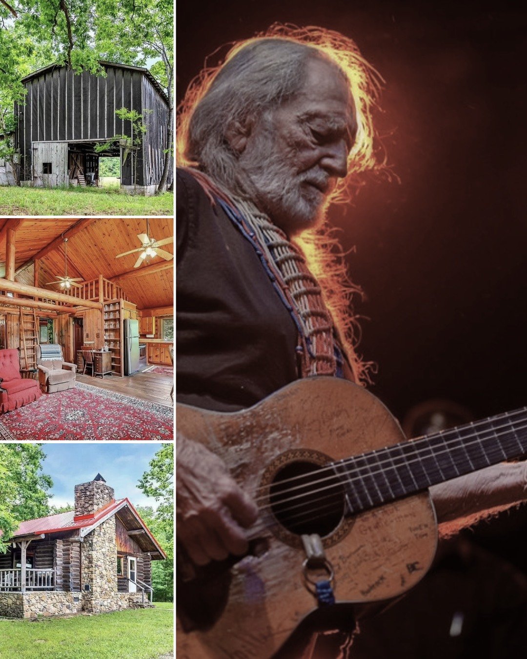 Willie Nelson’s Handcrafted Log Cabin Sells for $2.14 Million — Step Inside!