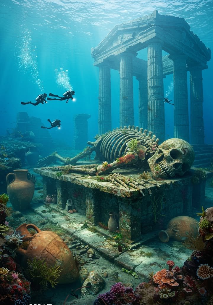 Marine explorers have made a breathtaking discovery in a remote ocean trench: a perfectly preserved sunken temple