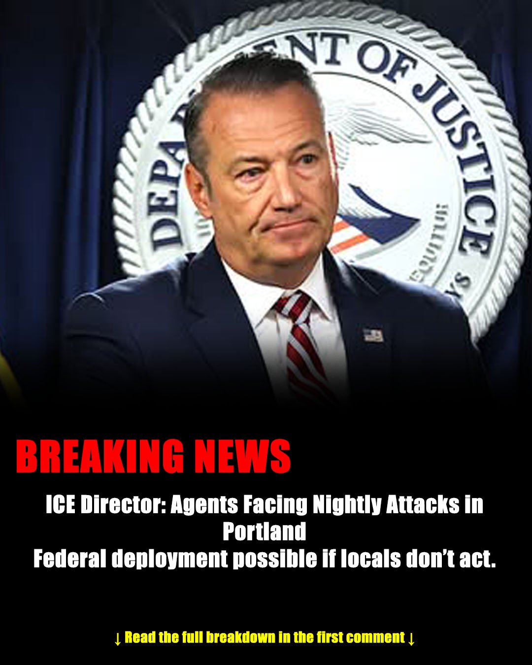 ICE WARNS OF ESCALATING VIOLENCE IN PORTLAND