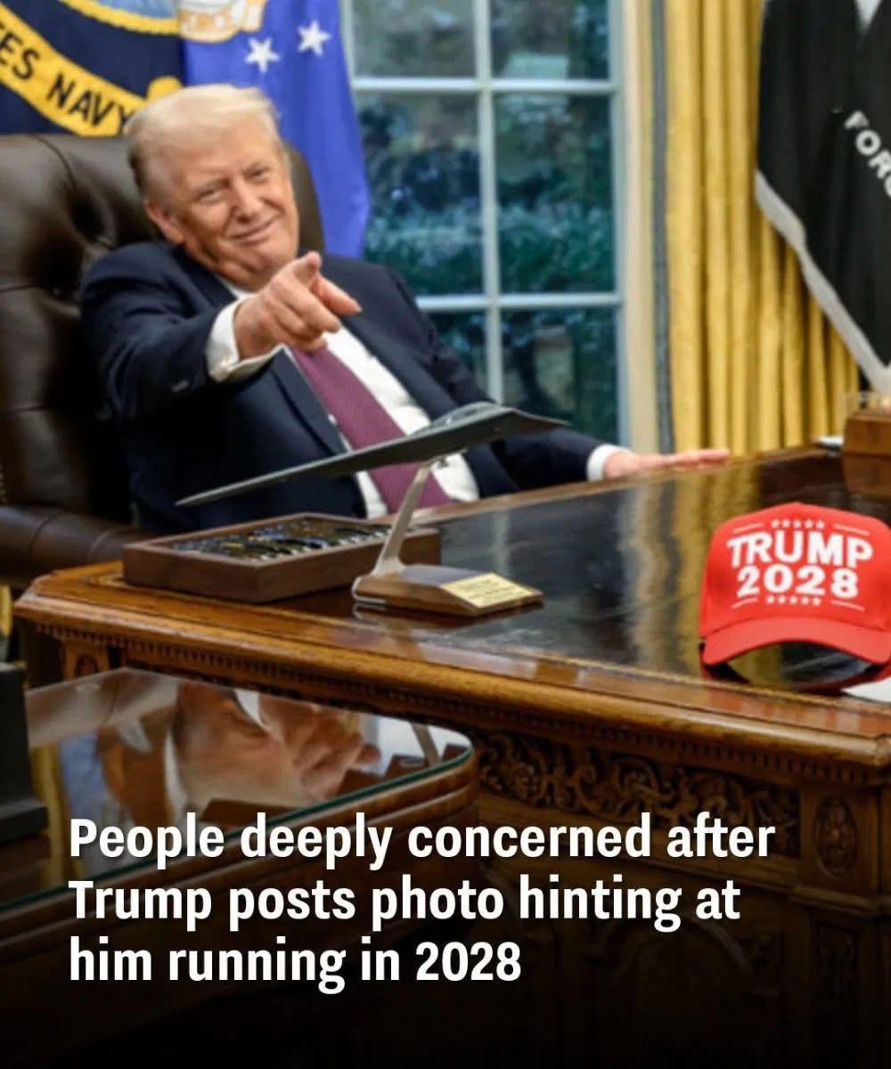 People deeply concerned after Trump posts photo hinting at him running in 2028
