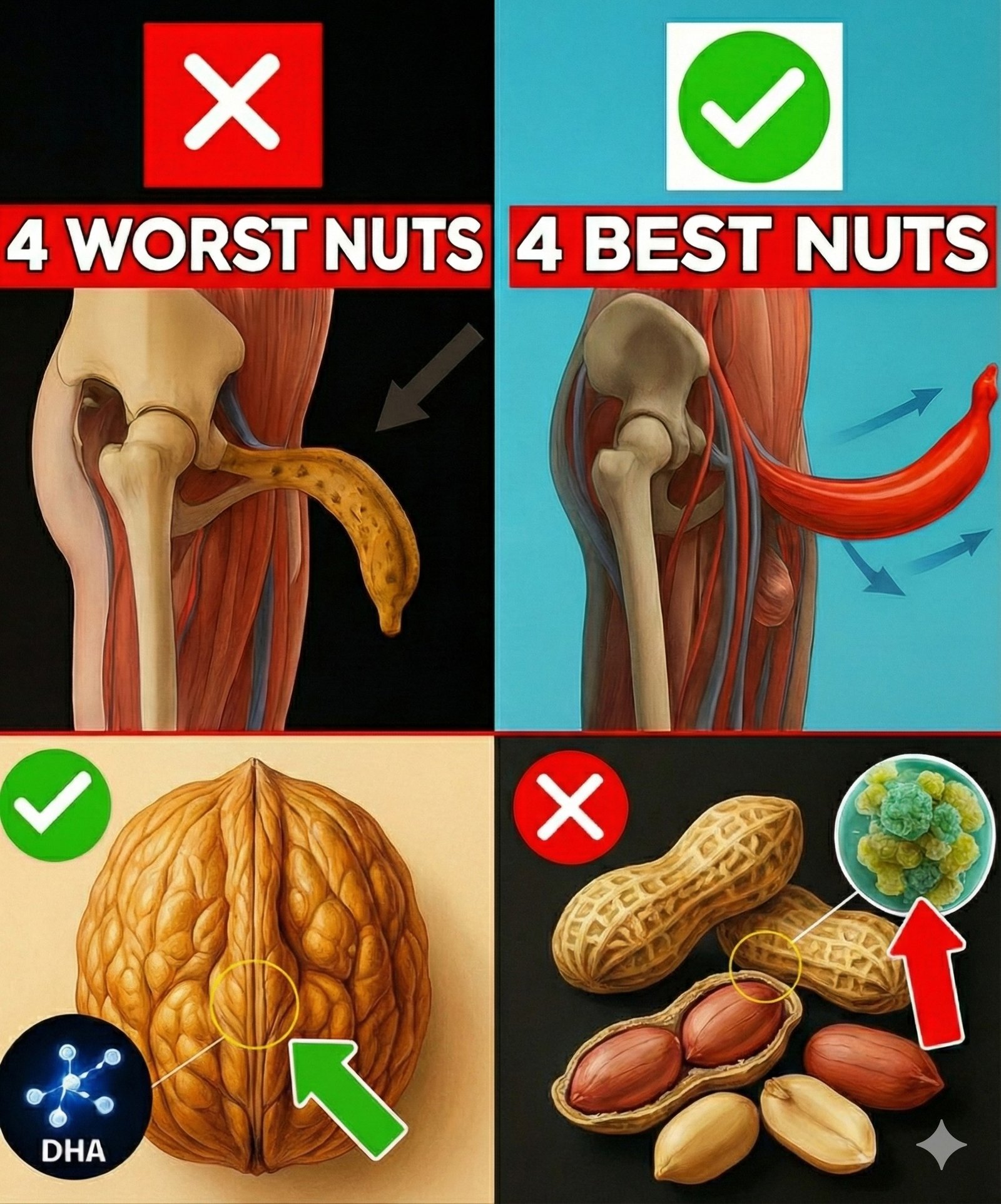 Over 40? The 4 Worst Nuts to Avoid and 4 Best Nuts for Longevity and Energy