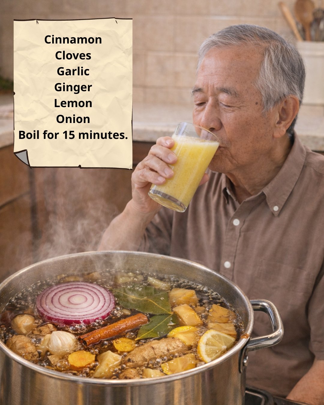Boiling Cinnamon, Cloves, Garlic, Ginger, Lemon, and Onion: Is This Homemade Drink Really Worth It?
