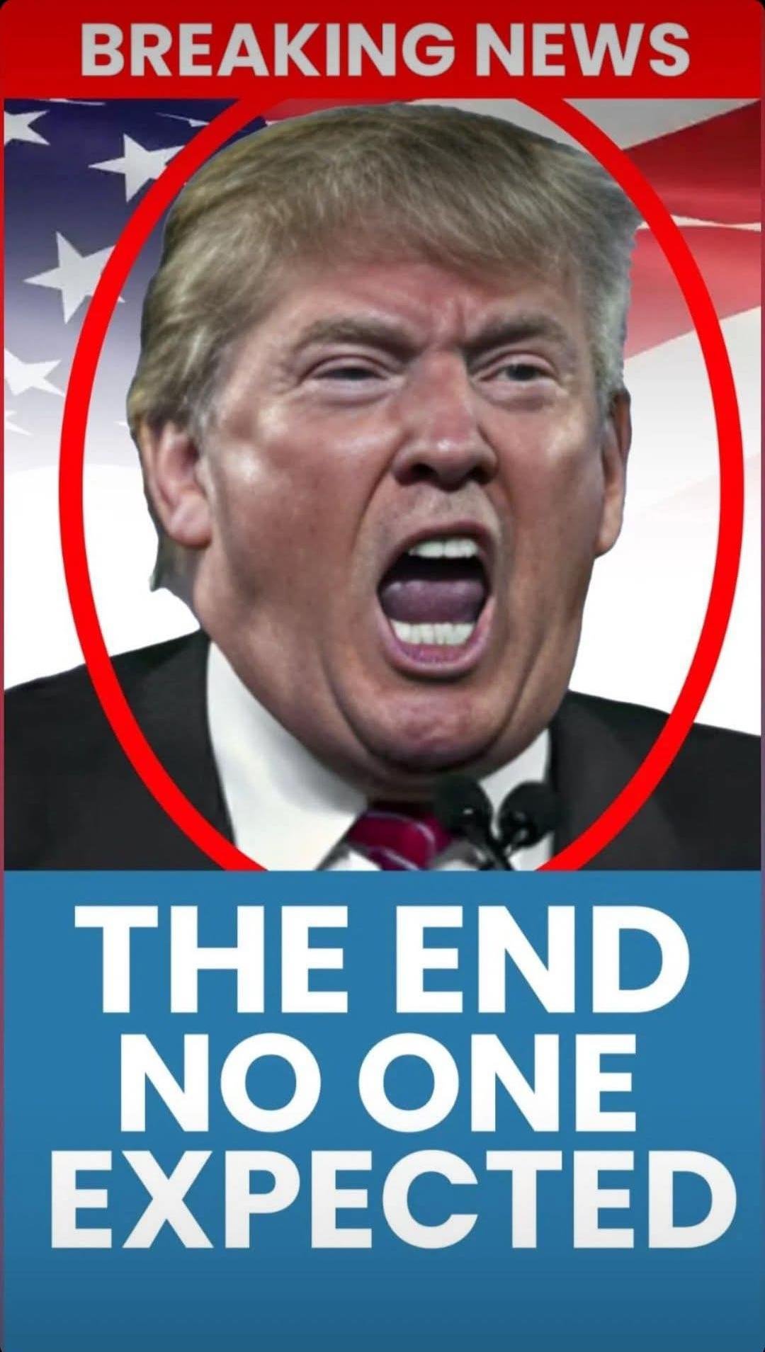 “The End No One Expected: America Reacts to Trump’s Sudden Political Crisis”