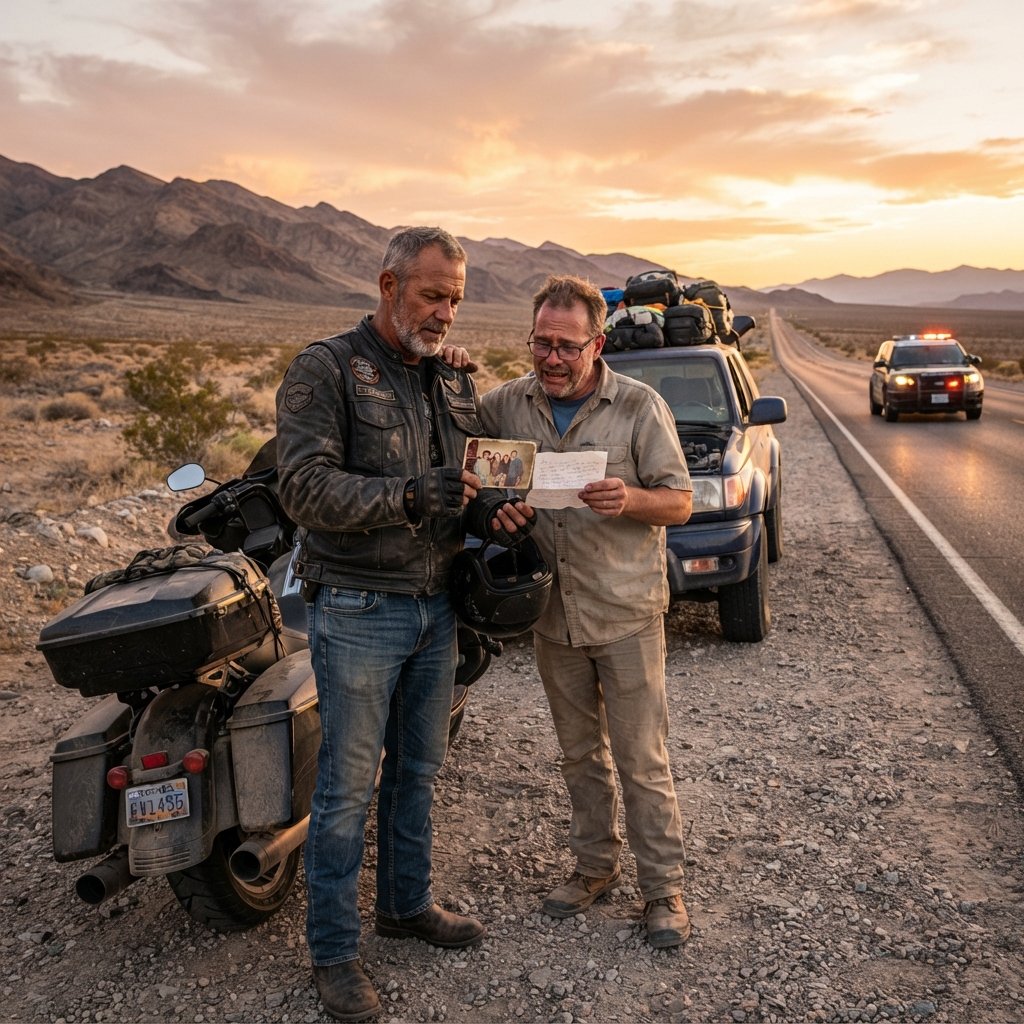 The Biker Who Found a Missing Father on a Highway… and Revealed the Promise He Kept for 20 Years