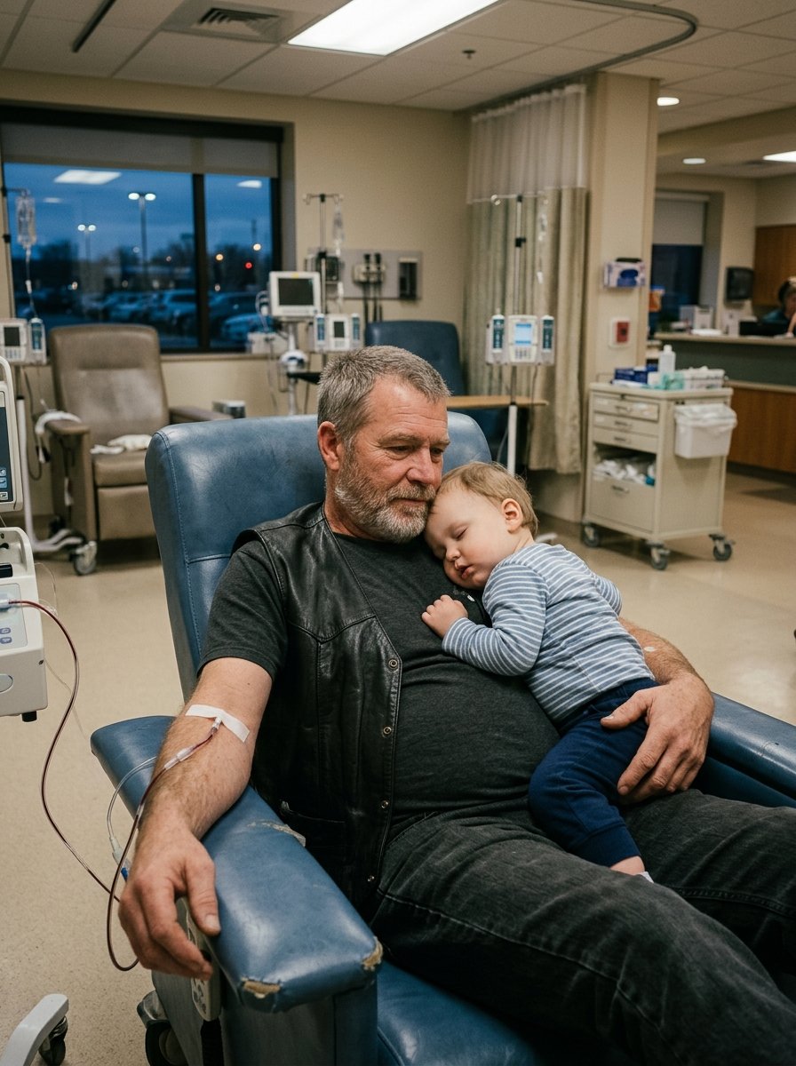 Biker Held A Screaming Toddler For 6 Hours When Nobody Else Could Calm Him Down