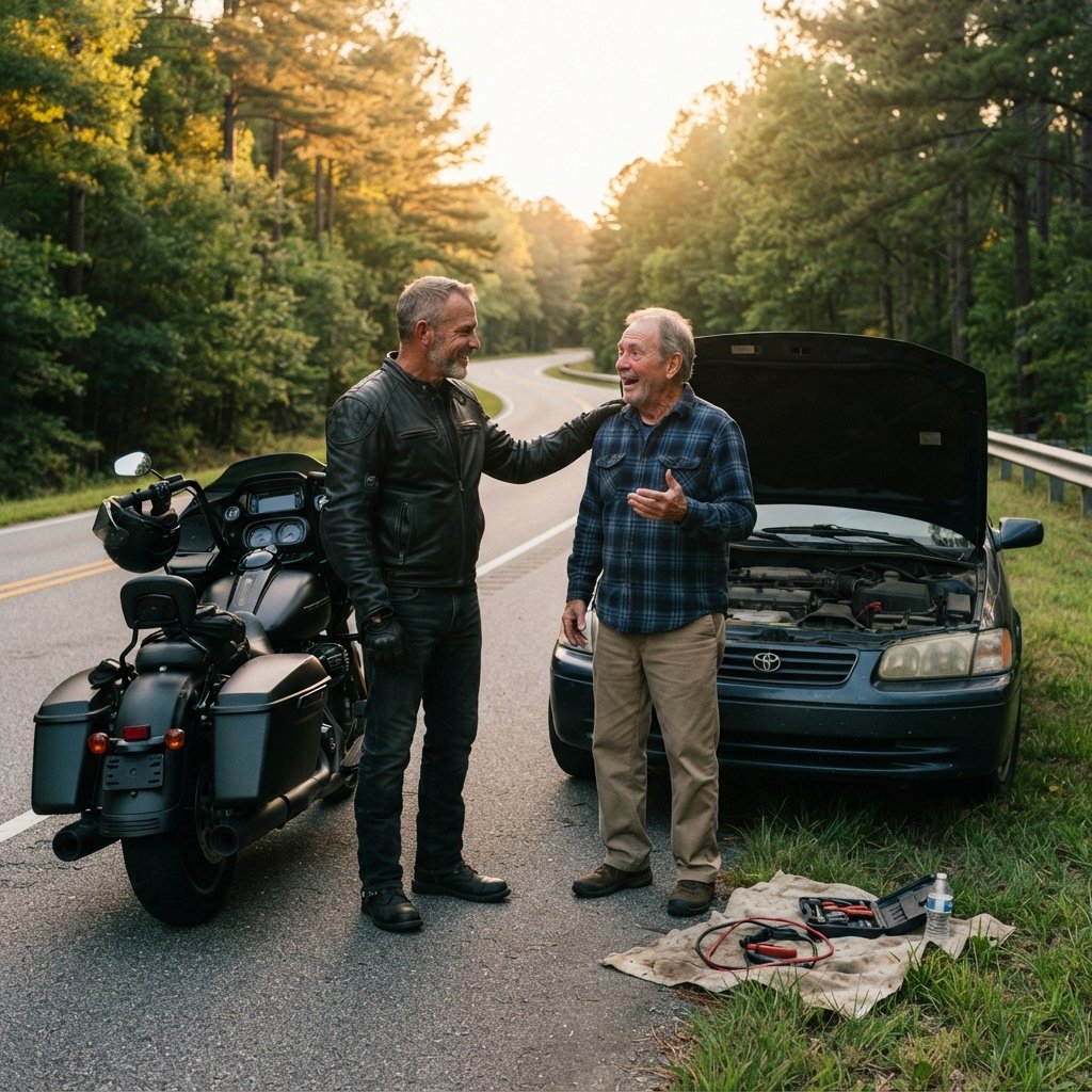 The Biker Who Helped a Broken-Down Woman… and Discovered the Family Secret She Hid for Years