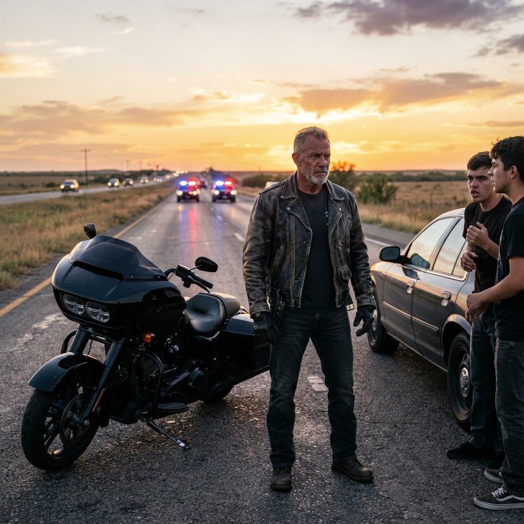The Biker Who Saved a Stranded Driver… and Found the Man Who Changed His Childhood