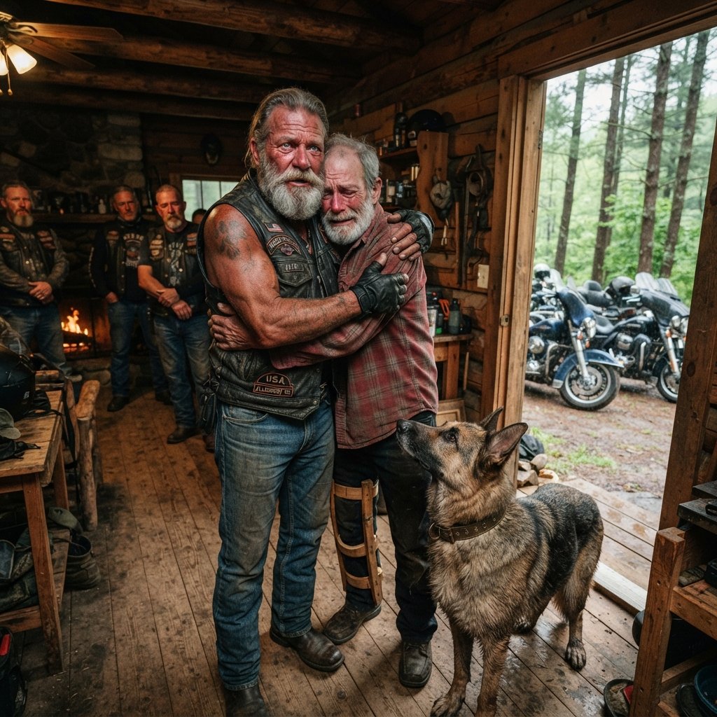 The Biker Pulled Over for a Limping German Shepherd—Then Read the Collar and Froze