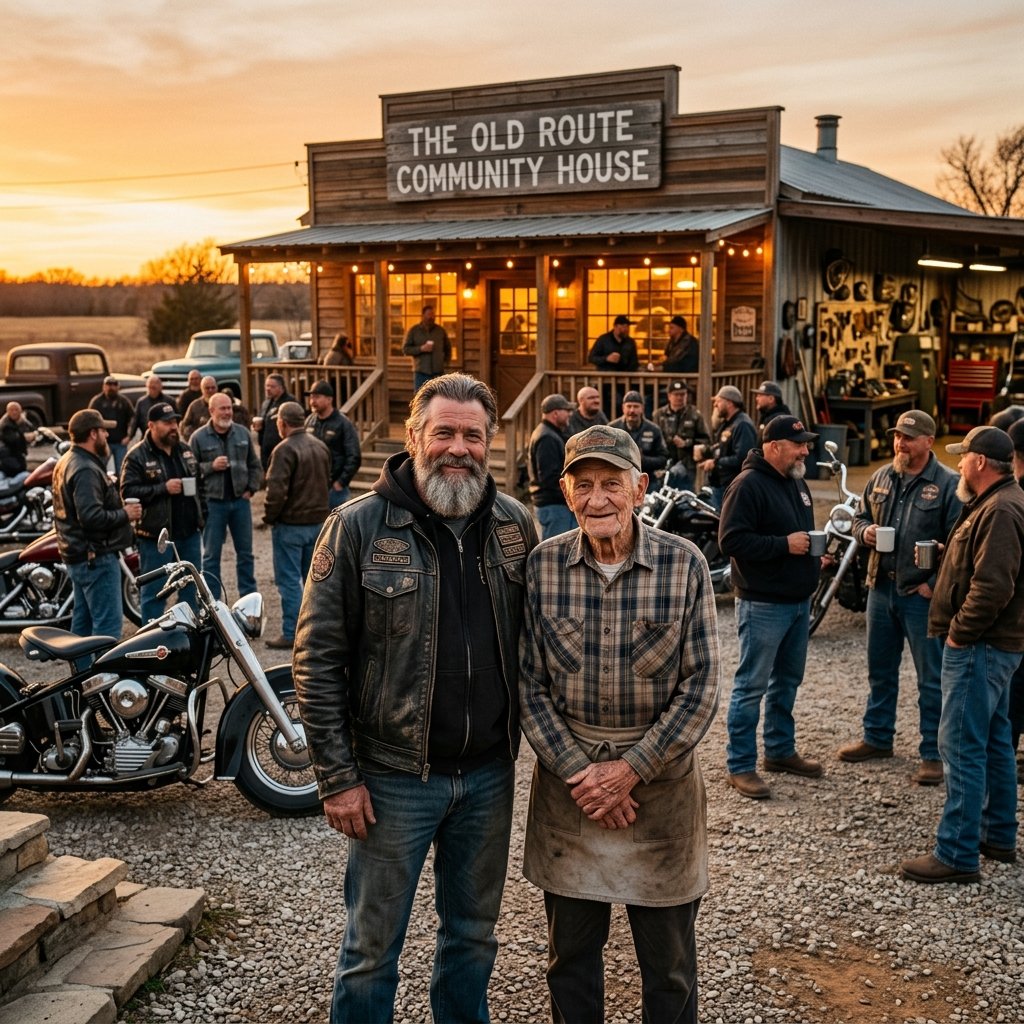 THE BIKER WHO FOUND A BURNED-DOWN DINER… AND BROUGHT BACK THE TOWN’S LOST HOPE