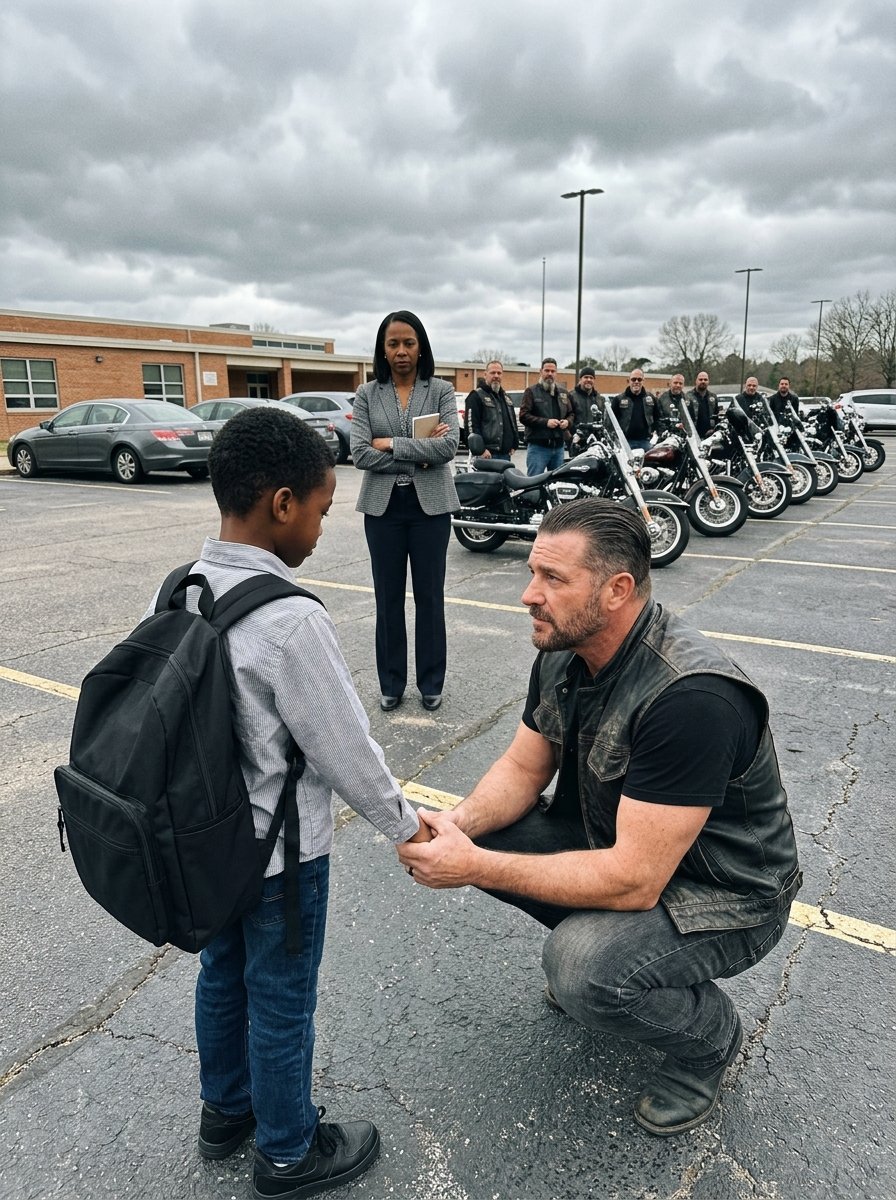 Seventeen Bikers Escorted a Nine-Year-Old Boy to His Custody Hearing