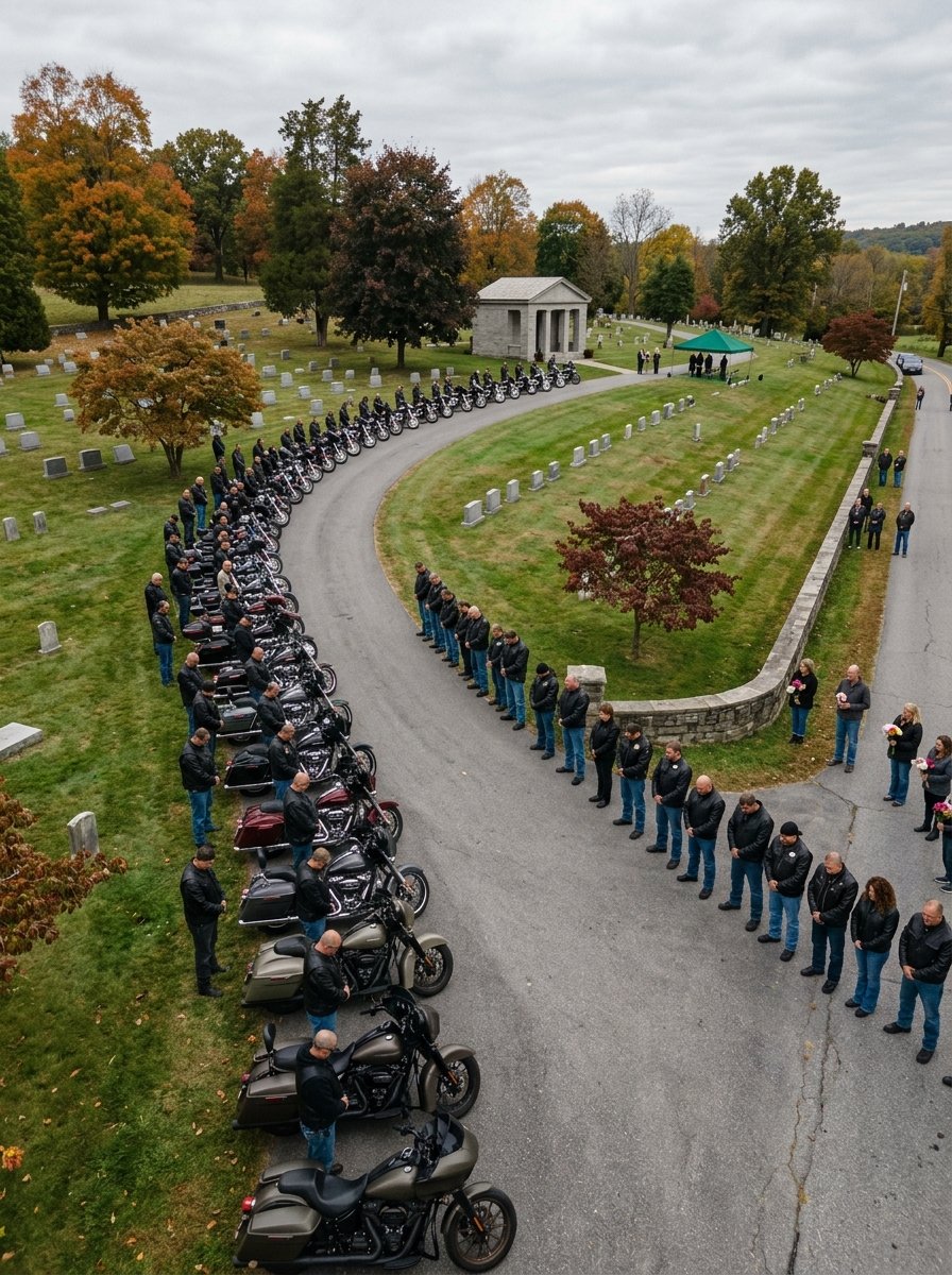 50 Bikers Blocked a Funeral After Protesters Tried to Shout Over a Fallen Soldier’s Final Goodbye
