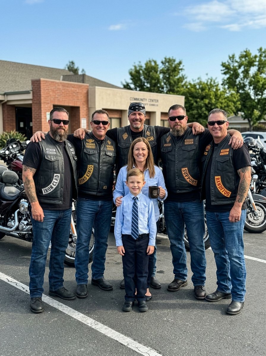 Little Boy Paid Bikers $20 To Be His Dead Father At School Career Day