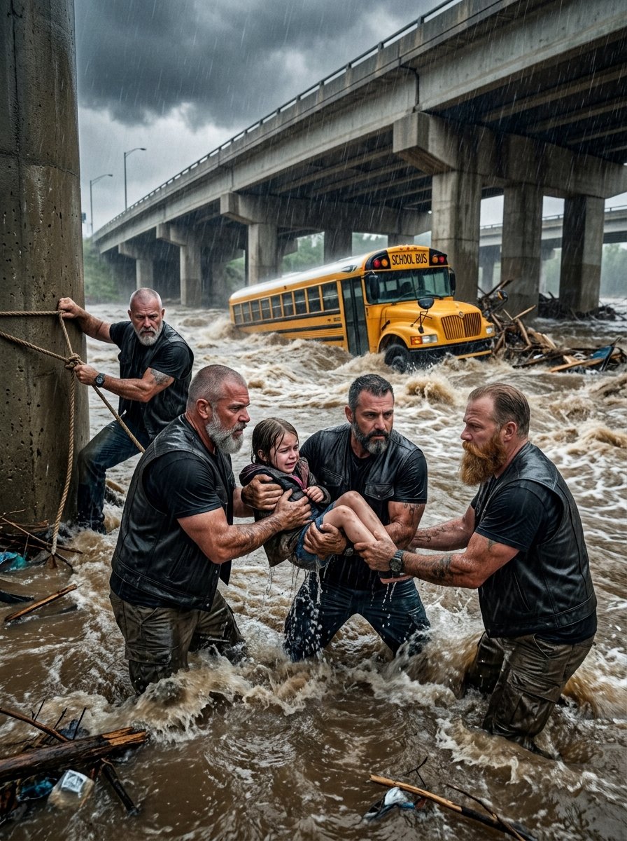 Hells Angels Saved Twenty-Three Kindergarteners From a Drowning School Bus