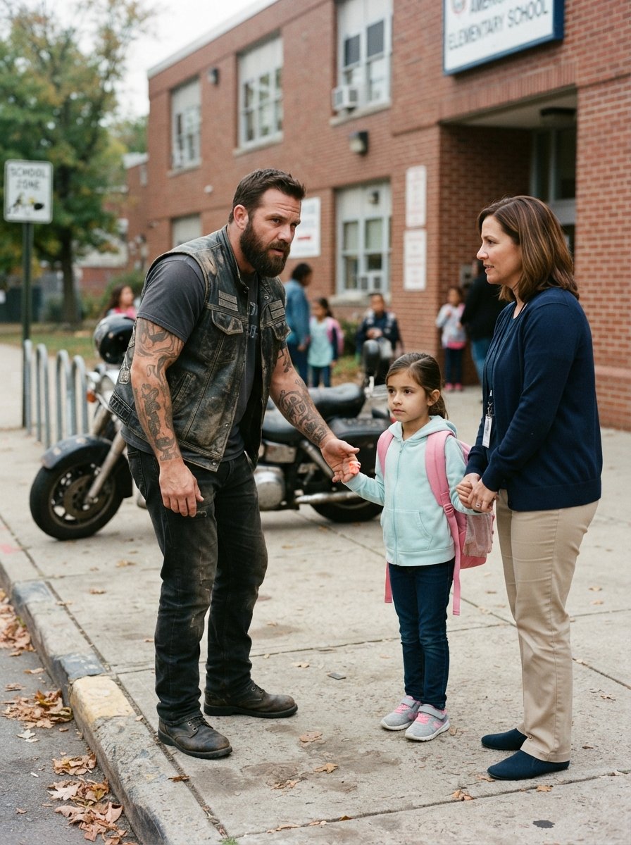 MY DAUGHTER KEPT SAYING SHE WAS SCARED OF DADDY’S GIRLFRIEND — THEN BIKERS SHOWED UP OUTSIDE THE COURTHOUSE