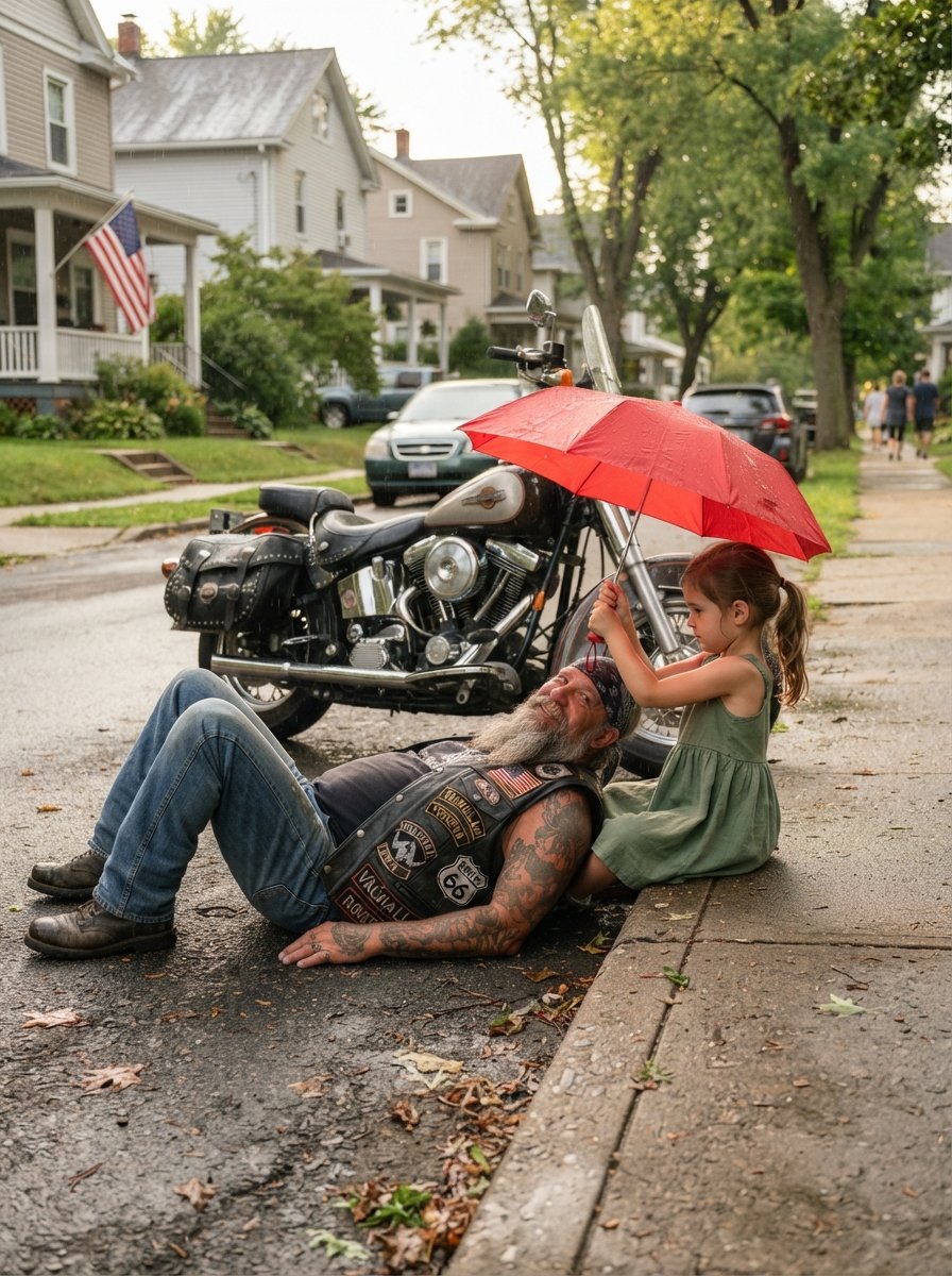I Tried To Stop My Daughter From Helping The Fallen Biker And What She Said Broke Me