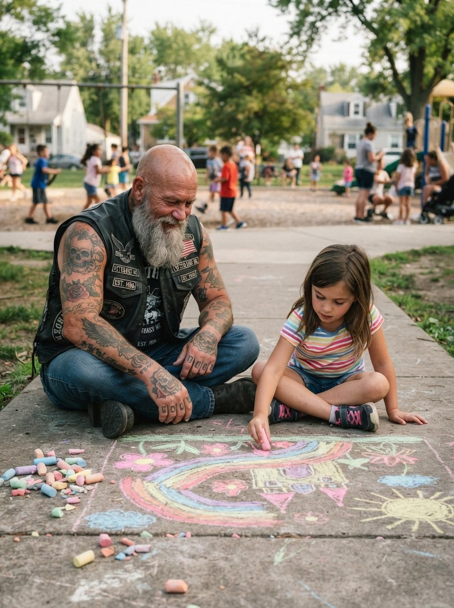 My Daughter Hid Behind Me When She Saw a Biker and What He Did Made Her Cry