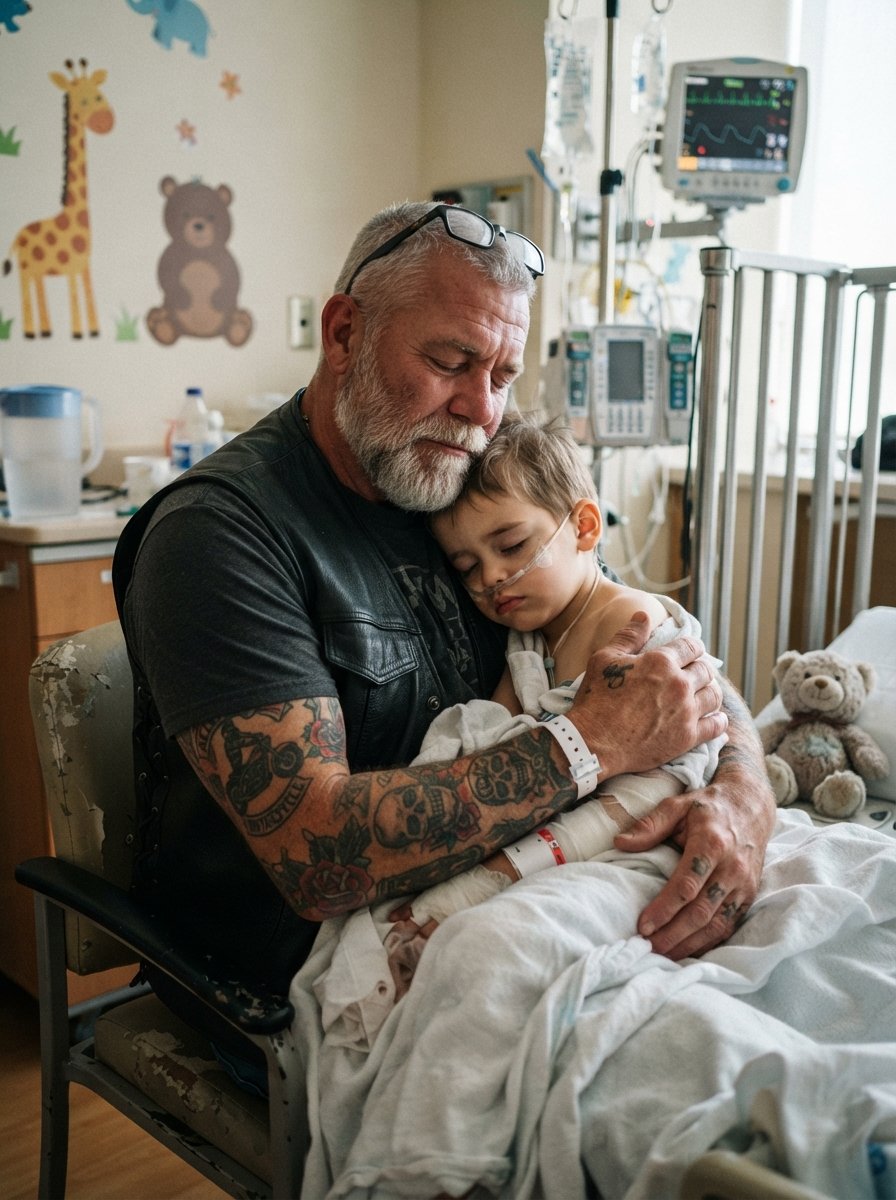 I Was Going to Abandon My Burned Baby Until a Biker Walked Into His Room