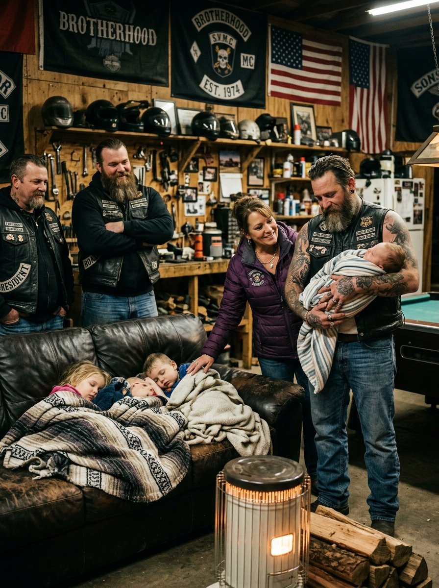 The Bikers Found Three Kids Living In An Abandoned School Bus Behind Walmart