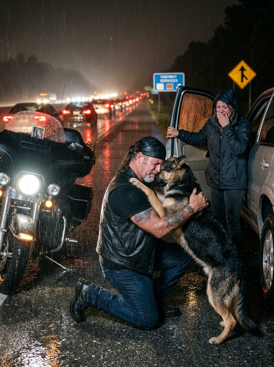 I watched my rescue dog growl at every man who came near except this tattooed biker